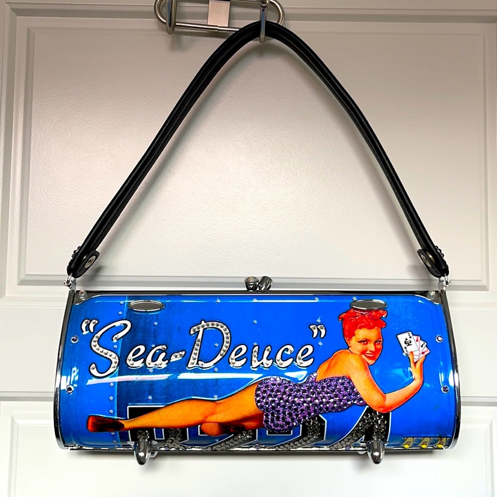 Little Earth Road Flair Baguette Bag/Swarovski Crystals “Sea Deuce”